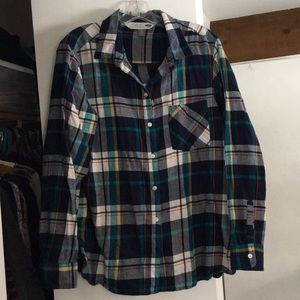 Old navy plaid button down shirt